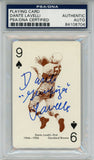 Dante Lavelli Signed 1963 Stancraft 9 of Spades Gunslinger PSA Slab 43572