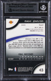 Lakers Magic Johnson Signed 2007 Finest Refractors #43 Card BAS Slabbed