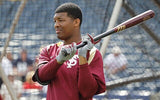 Jameis Winston Signed OML Baseball (JSA) Florida State Seminole Q.B / Outfielder