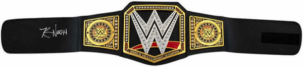 Kevin Nash Signed WWE Heavyweight Champion Black Replica Wrestling Belt (SS COA)