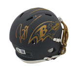Ray Lewis Signed Baltimore Ravens Speed Slate NFL Mini Helmet