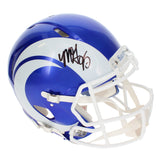 Myles Garrett Autographed Rams White Alt. Fearsome Authentic Helmet Beckett