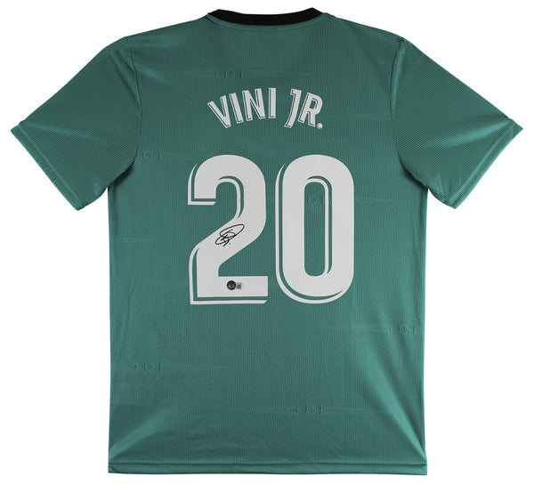 Real Madrid Vinicius Vini Jr. Authentic Signed Teal Adidas Jersey BAS