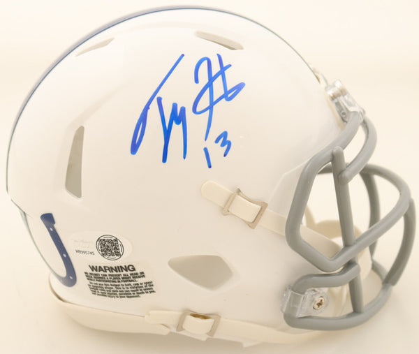 T.Y. Hilton Signed Indianapolis Colts 1956 Throwback Mini Helmet - JSA