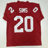 Autographed/Signed BILLY SIMS 78 Heisman Oklahoma Maroon Jersey Tristar COA Holo