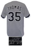 Frank Thomas Signed Grey Custom Jersey w/HOF 2014 - (SCHWARTZ SPORTS COA)
