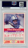Chris Spielman Autographed 1989 Score #167 Rookie Card PSA Slab 43590