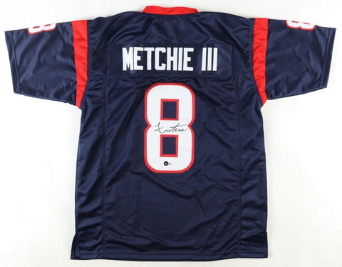 John Metchie III Signed Houston Texans Black Jersey (Beckett) 2022 2nd Rnd Pk WR