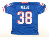 Mark Kelso Signed Buffalo Bills Jersey Inscribed "God Bless You" (JSA) Def. Back