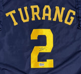 BRICE TURANG Signed Custom Replica Milwaukee Brewers MLB Blue Jersey AUTO - BAS