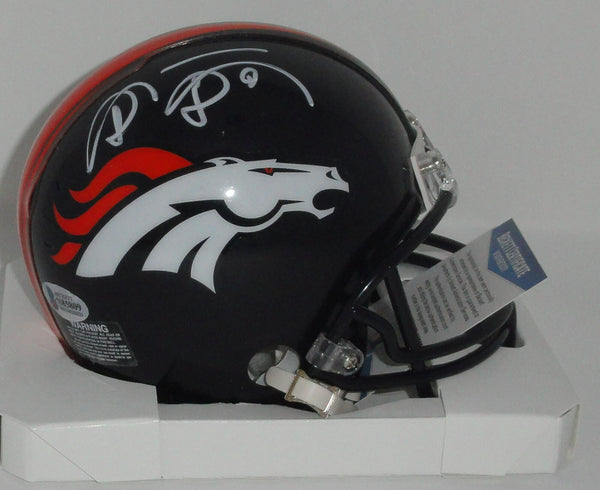 Denver Broncos SHANNON SHARPE Signed Riddell Mini Helmet AUTO - HOF - Beckett