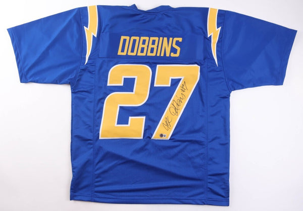 J. K. Dobbins Signed Los Angeles Chargers Jersey (Beckett) 2020 NFL Pick OSU /RB