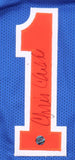 Chris Childs Signed Knicks Blue Jersey (All World Holo) New York Guard 1994-2001