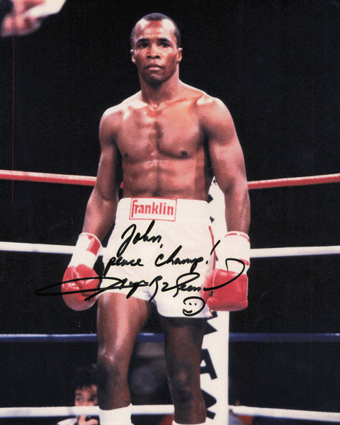 Sugar Ray Leonard Autographed Signed 8x10 Photo "John" SKU #247266