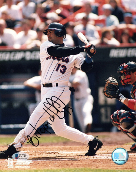 Edgardo Alfonzo Autographed New York Mets 8x10 Photo Beckett Authenticated