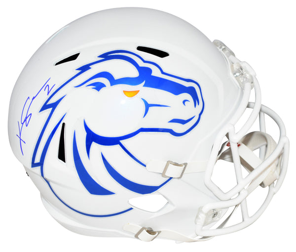 KHALIL SHAKIR AUTOGRAPHED BOISE STATE BRONCOS WHITE FULL SIZE HELMET B – Super Sports Center
