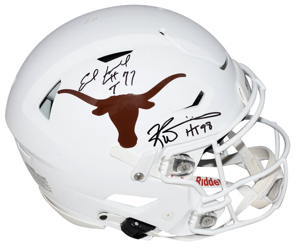 EARL CAMPBELL & RICKY WILLIAMS SIGNED TEXAS LONGHORNS AUTHENTIC SPEEDFLEX HELMET