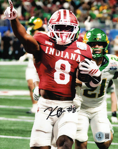 Kaelon Black Signed Indiana Hoosiers Peach Bowl TD 8x10 Photo - (BECKETT COA)