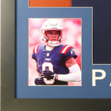 Christian Gonzalez Signed New England Patriots 35"x 43" Framed Jersey (Beckett)