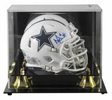 Cowboys Dak Prescott Signed STS III Speed Mini Helmet W/ Case BAS Witnessed