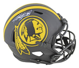 Redskins Adrian Peterson Signed Eclipse Full Size Speed Rep Helmet BAS Witnessed