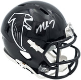 MICHAEL VICK AUTOGRAPHED FALCONS 1990-02 BLACK MINI HELMET BECKETT 243635