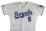 Royals George Brett Authentic Signed White Russell Athletic Jersey BAS #BU55013