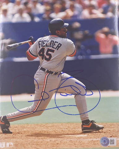 Cecil Fielder Signed 8x10 Detroit Tigers Photo BAS