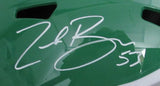 Zack Baun Signed/Auto Kelly Full Size Speed Replica Helmet Eagles Beckett 198922