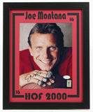 Joe Montana Signed 49ers 12.75 x 15.75 Custom Framed Photo Display (JSA COA)