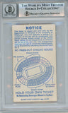 Tony Dorsett Signed Pittsburgh Panthers Heisman 10auto Ticket Slab Beckett 57044
