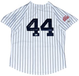 REGGIE JACKSON SIGNED NEW YORK YANKEES 1977 WORLD SERIES #44 MAJESTIC JERSEY