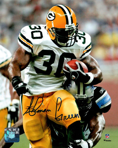 Packers All Time Leading Rusher AHMAN GREEN Signed 8x10 Photo #2 AUTO