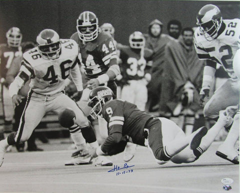 Herm Edwards Eagles Miracle Meadowland Signed/Autographed 16x20 Photo JSA 139892
