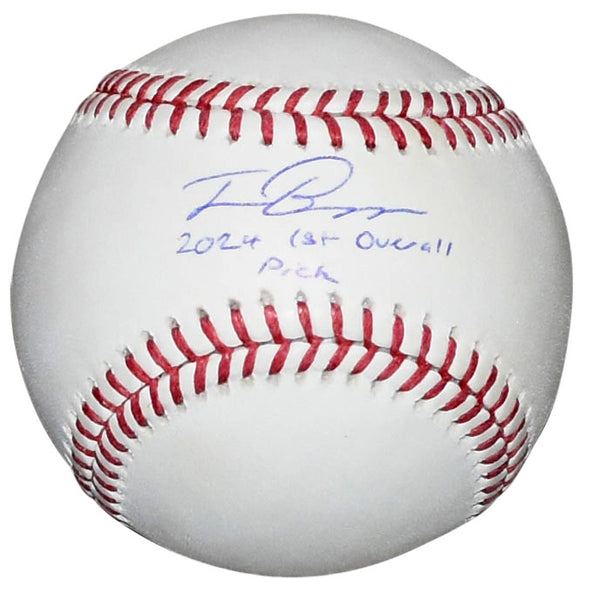 TRAVIS BAZZANA SIGNED CLEVELAND GUARDIANS OFFICIAL RAWLINGS BASEBALL W/ 1ST PICK