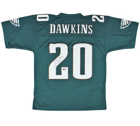 Brian Dawkins Signed Philadelphia Eagles M&N '96 Green NFL Jersey -Beckett Auth.