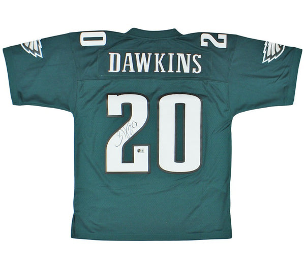 Brian Dawkins Signed Philadelphia Eagles M&N '96 Green NFL Jersey -Beckett Auth.