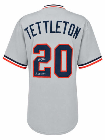 Mickey Tettleton Signed Gray Custom Baseball Jersey w/2x All Star (SCHWARTZ COA)