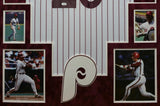 SUEDE FRAMED PHILADELPHIA PHILLIES MIKE SCHMIDT AUTOGRAPHED JERSEY BECKETT HOLO