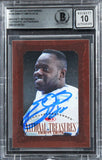 Cowboys Emmitt Smith Signed 1997 Donruss Preferred #136 Card Auto 10! BAS Slab