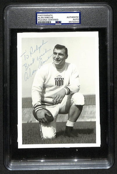 Alan Ameche Signed/Auto 5x7 Photo 1954 Heisman Wisconsin PSA/DNA 205858