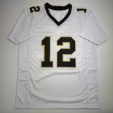 Autographed/Signed Chris Olave New Orleans White Football Jersey Beckett BAS COA