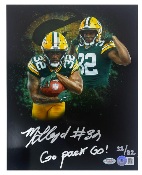 MarShawn Lloyd Autographed "Go Pack Go" 8x10 Photo Collage Beckett GDL LE 32/32
