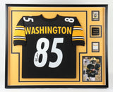 Nate Washington Signed "34 x 41" Framed Pittsburgh Steelers Jersey (Beckett LOA)