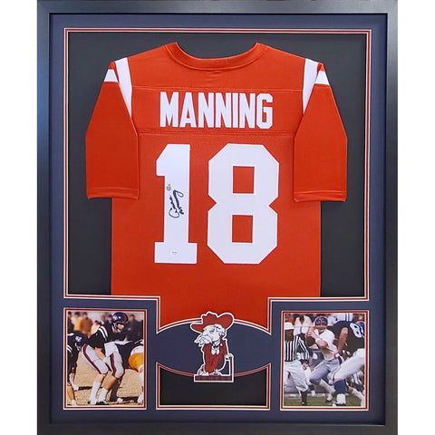 Archie Manning Autographed Signed Framed Ole Miss Saints Jersey BECKETT