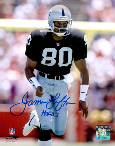 Los Angeles Raiders JAMES LOFTON Signed 8x10 AUTO Action Photo #1 w/ HOF '03