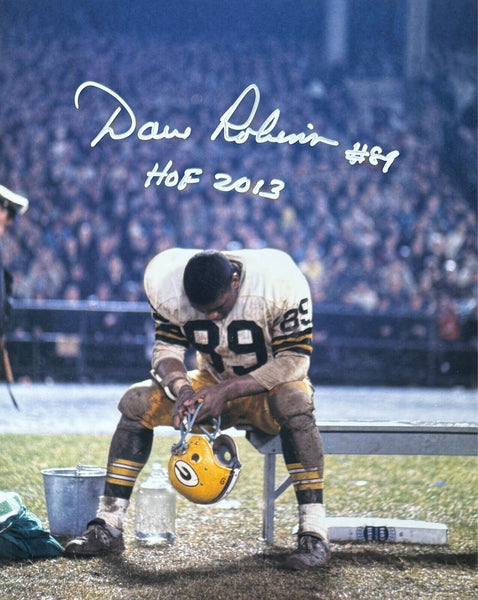 DAVE ROBINSON - Green Bay Packers NFL - Signed 8x10 Auto Photo #6 w/ HOF 2013