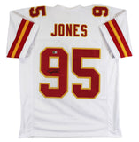 Chris Jones Authentic Signed White Pro Style Jersey Autographed BAS