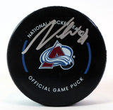 Martin Necas autographed Official Avalanche Game Puck