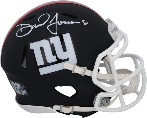 Daniel Jones New York Giants Autographed Riddell Black Matte Speed Mini Helmet